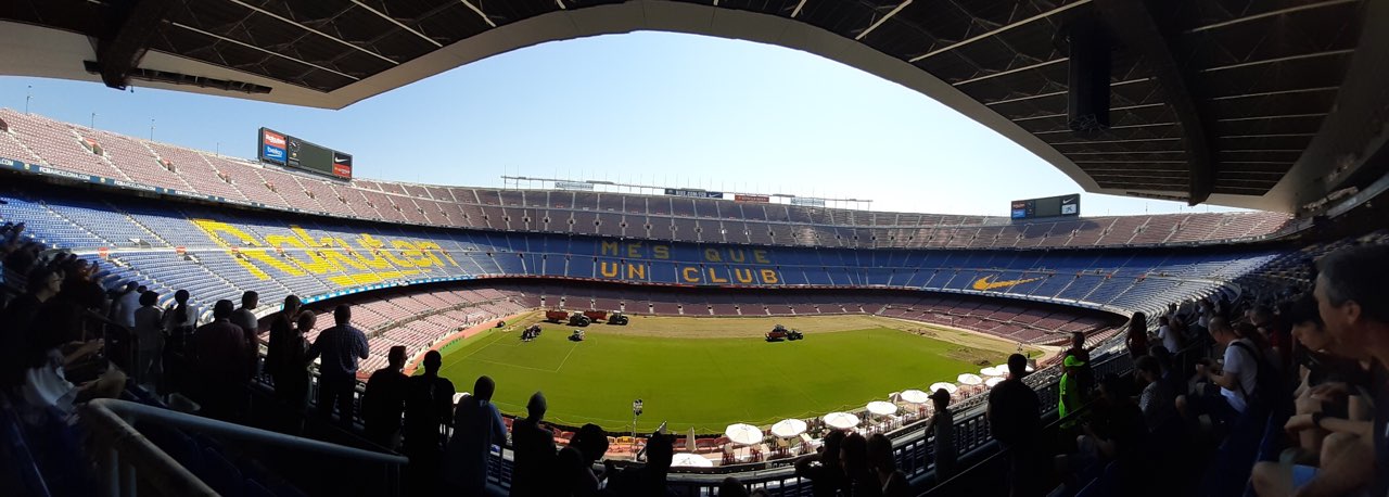 Vue du terrain du stade du FC Barcelone