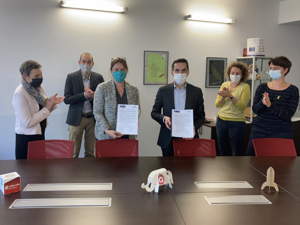 signature d’un accord de partenariat pour l’ouverture d’une formation Bac+3 de Responsable QSE en apprentissage au sein de Grafipolis à la rentrée de septembre 2021